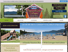 Tablet Screenshot of diamondcovecottages.com